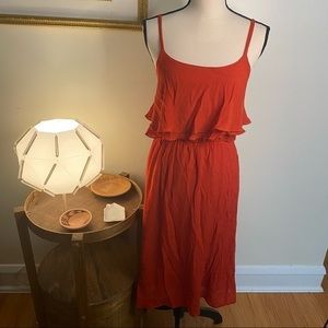 Mlle Gabrielle Sleeveless Burnt‎ Orange Dress Size Large
